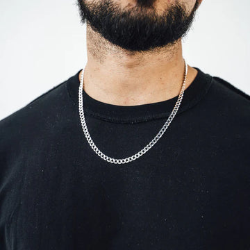Silver Curb Link Chain