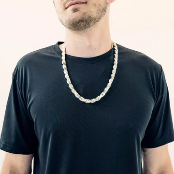 Silver Diamond Cut Rope