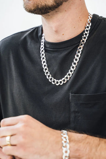 Silver Curb Link Chain