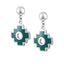 Chakana Earrings with Chrysocolla