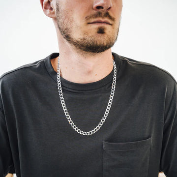 Silver Curb Link Chain