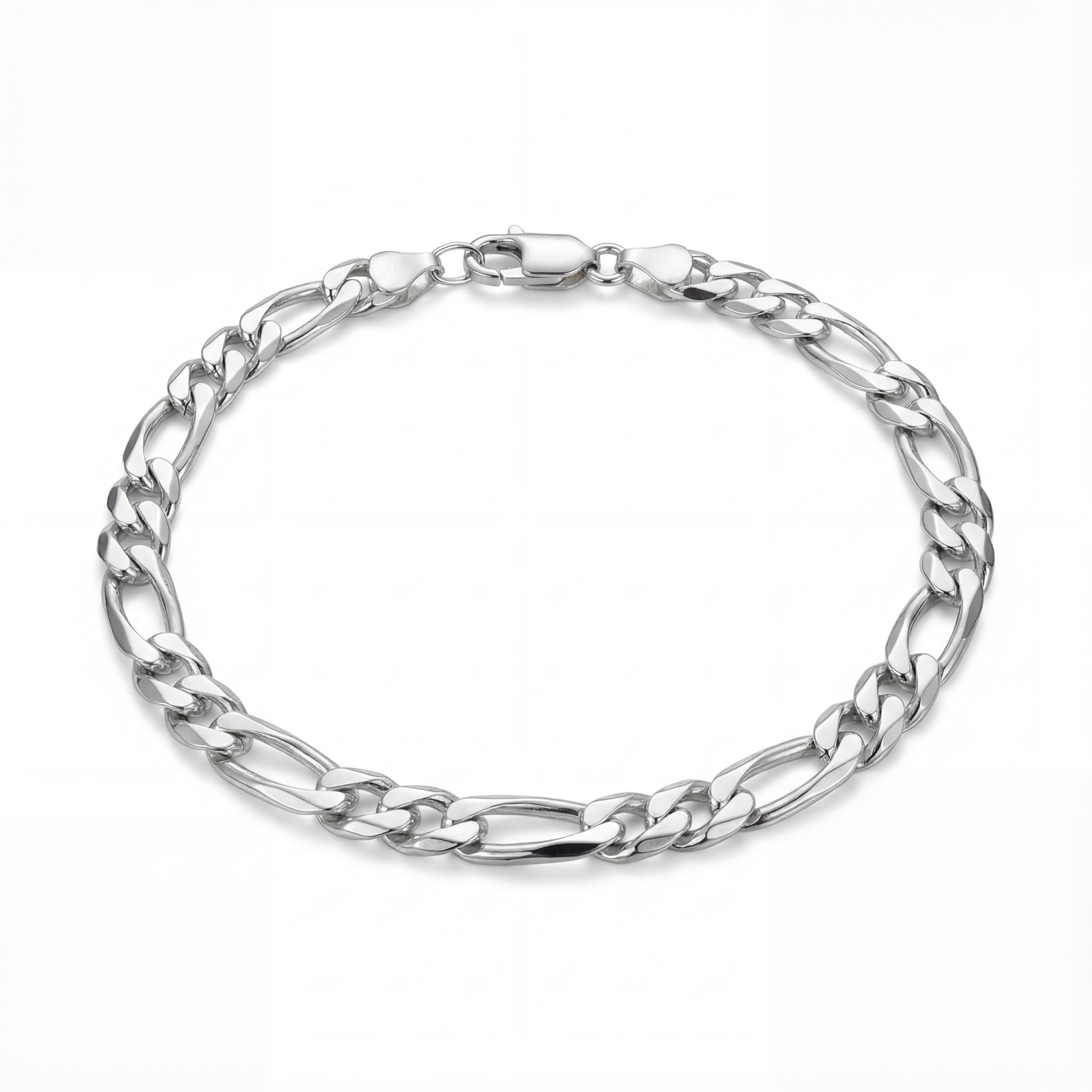 Silver Figaro Bracelet